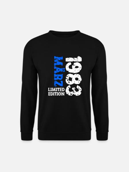 1983 März Limited Edition Geburtstag Geschenk - Unisex Pullover - Schwarz