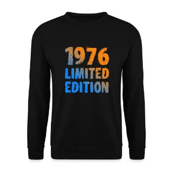 1976 Limited Edition Birthday Gift Wife Husband - Unisex Sweatshirt - black - Front - Alina (178cm) & Michal (187cm)