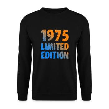 1975 édition limitée anniversaire cadeau femme mari - Sweat-shirt Unisexe - noir - Devant - Alina (178cm) & Michal (187cm)