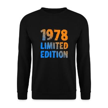 1978 édition limitée cadeau d’anniversaire femme mari - Sweat-shirt Unisexe - noir - Devant - Alina (178cm) & Michal (187cm)