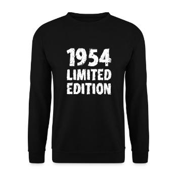 1954 édition limitée cadeau d’anniversaire femme mari - Sweat-shirt Unisexe - noir - Devant - Alina (178cm) & Michal (187cm)