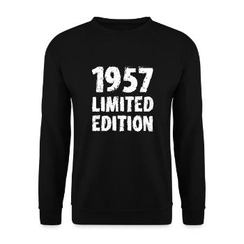 1957 édition limitée anniversaire cadeau femme mari - Sweat-shirt Unisexe - noir - Devant - Alina (178cm) & Michal (187cm)