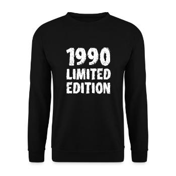 1990's Limited Edition Birthday Gift Wife Husband - Unisex Sweatshirt - black - Front - Alina (178cm) & Michal (187cm)