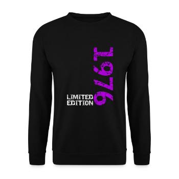 1976 Limited Edition Birthday Gift Wife Husband - Unisex Sweatshirt - black - Front - Alina (178cm) & Michal (187cm)