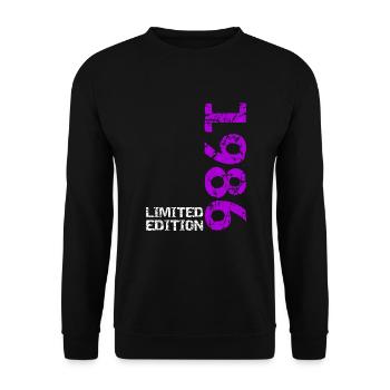 1986 édition limitée anniversaire cadeau femme mari - Sweat-shirt Unisexe - noir - Devant - Alina (178cm) & Michal (187cm)