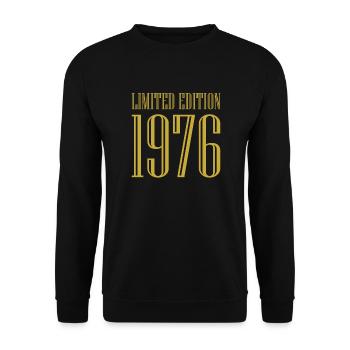 1976 Limited Edition Birthday Gift Wife Husband - Unisex Sweatshirt - black - Front - Alina (178cm) & Michal (187cm)