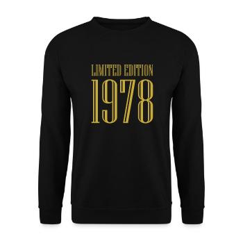 1978 édition limitée cadeau d’anniversaire femme mari - Sweat-shirt Unisexe - noir - Devant - Alina (178cm) & Michal (187cm)
