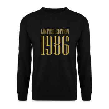 1986 édition limitée anniversaire cadeau femme mari - Sweat-shirt Unisexe - noir - Devant - Alina (178cm) & Michal (187cm)