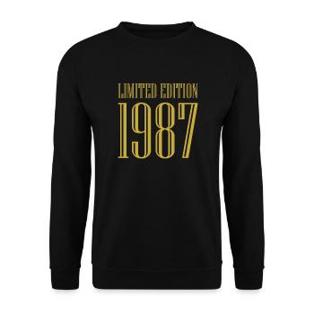 1987 édition limitée anniversaire cadeau femme mari - Sweat-shirt Unisexe - noir - Devant - Alina (178cm) & Michal (187cm)