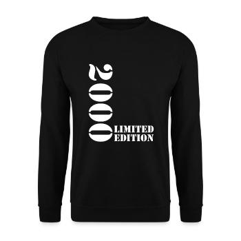 2000 Limited Edition Birthday Gift Wife Husband - Unisex Sweatshirt - black - Front - Alina (178cm) & Michal (187cm)
