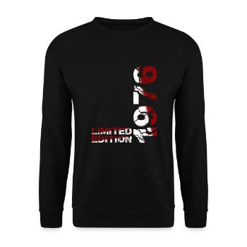 1976 Limited Edition Birthday Gift Wife Husband - Unisex Sweatshirt - black - Front - Alina (178cm) & Michal (187cm)