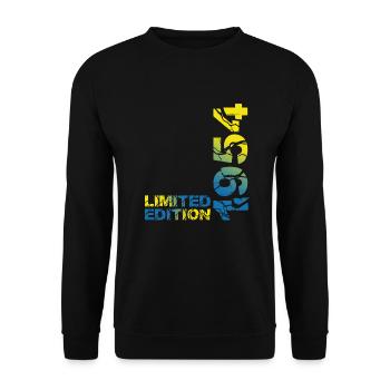 1954 édition limitée cadeau d’anniversaire femme mari - Sweat-shirt Unisexe - noir - Devant - Alina (178cm) & Michal (187cm)