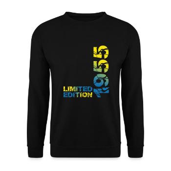 1955 Limited Edition Birthday Gift Wife Husband - Unisex Sweatshirt - black - Front - Alina (178cm) & Michal (187cm)