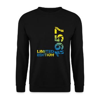 1957 édition limitée anniversaire cadeau femme mari - Sweat-shirt Unisexe - noir - Devant - Alina (178cm) & Michal (187cm)