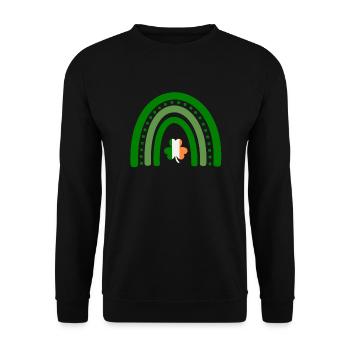 St Patricks Day Accessoires Ireland Shamrock Deko - Unisex Pullover - Schwarz - Vorne - Alina (178cm) & Michal (187cm)