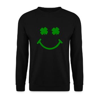 St Patricks Day Accessoires Ireland Shamrock Deko - Unisex Pullover - Schwarz - Vorne - Alina (178cm) & Michal (187cm)