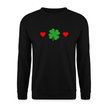 Accessoires de la Saint-Patrick Irlande Shamrock Décoration - Sweat-shirt Unisexe - noir - Devant - Alina (178cm) & Michal (187cm)
