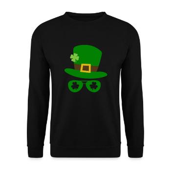 Accessoires de la Saint-Patrick Irlande Shamrock Décoration - Sweat-shirt Unisexe - noir - Devant - Alina (178cm) & Michal (187cm)