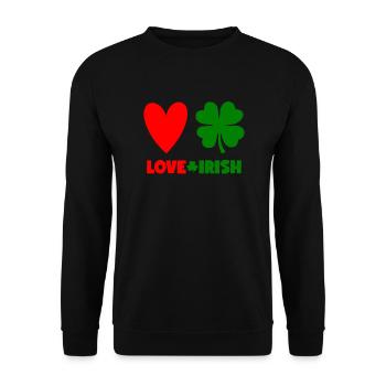 Accessoires de la Saint-Patrick Irlande Shamrock Décoration - Sweat-shirt Unisexe - noir - Devant - Alina (178cm) & Michal (187cm)