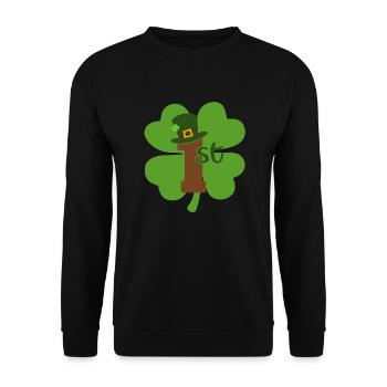 Accessoires de la Saint-Patrick Irlande Shamrock Décoration - Sweat-shirt Unisexe - noir - Devant - Alina (178cm) & Michal (187cm)