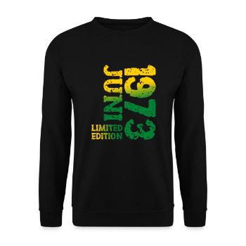 1973 juin édition limitée cadeau d’anniversaire - Sweat-shirt Unisexe - noir - Devant - Alina (178cm) & Michal (187cm)