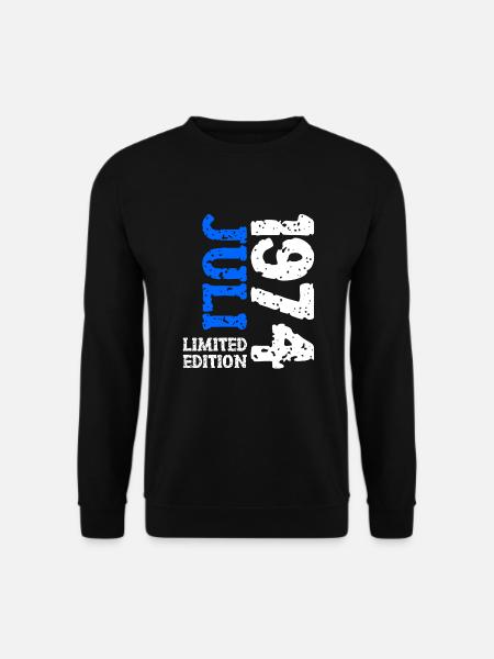 1974 Juli Limited Edition Geburtstag Geschenk - Unisex Pullover - Schwarz