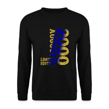 2000 Août Édition Limitée 23e Tenue d’anniversaire - Sweat-shirt Unisexe - noir - Devant - Alina (178cm) & Michal (187cm)