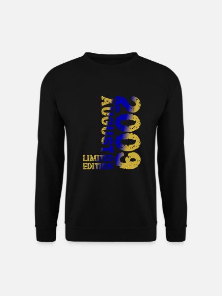 2009 August Limited Edition 14. Geburtstag Outfit - Unisex Pullover - Schwarz