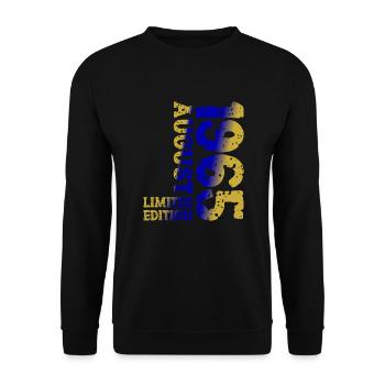 1965 Août Édition Limitée 58e Tenue d’anniversaire - Sweat-shirt Unisexe - noir - Devant - Alina (178cm) & Michal (187cm)