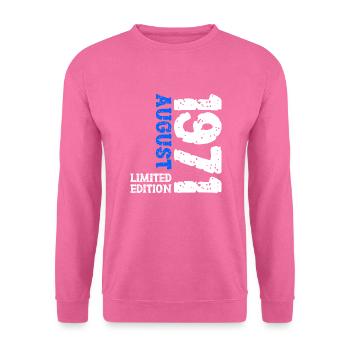 1971 August Limited Edition 52. Geburtstag Outfit - Unisex Pullover - Pink - Vorne