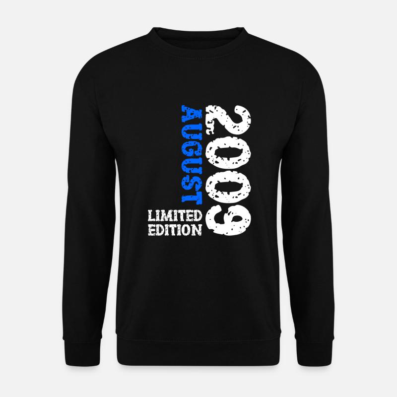 2009 August Limited Edition 14. Geburtstag Outfit - Unisex Pullover - Schwarz