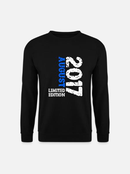 2017 August Limited Edition 6. Geburtstag Outfit - Unisex Pullover - Schwarz