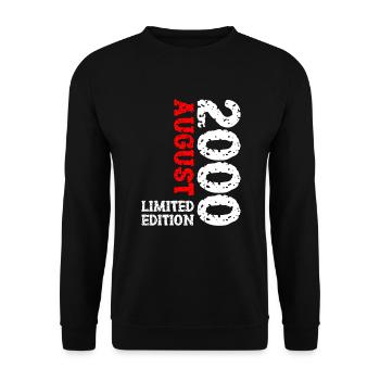 2000 Août Édition Limitée 23e Tenue d’anniversaire - Sweat-shirt Unisexe - noir - Devant - Alina (178cm) & Michal (187cm)