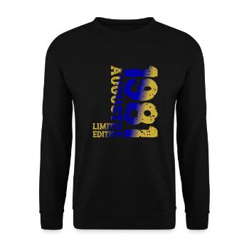 1981 August Limited Edition 42. Geburtstag Outfit - Unisex Pullover - Schwarz - Vorne - Alina (178cm) & Michal (187cm)
