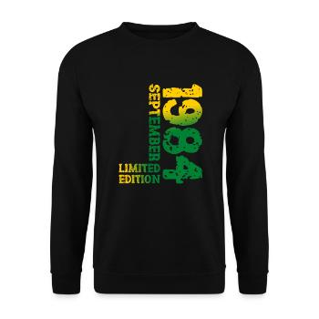 1984 Septembre Edition Limitée 39th Birthday Deco - Sweat-shirt Unisexe - noir - Devant - Alina (178cm) & Michal (187cm)