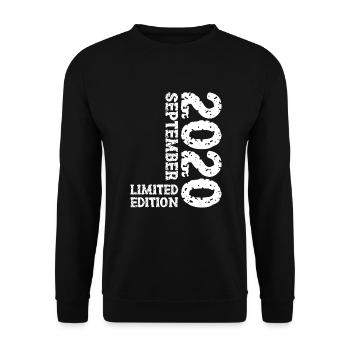 2020 Septembre Édition Limitée 3ème Décoration Anniversaire - Sweat-shirt Unisexe - noir - Devant - Alina (178cm) & Michal (187cm)