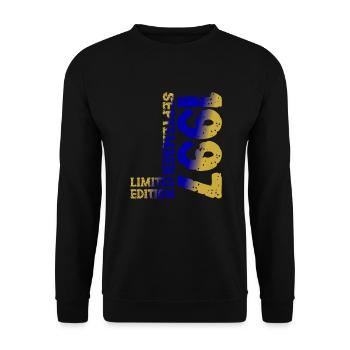 1997 September Limited Edition 26. Geburtstag Deko - Unisex Pullover - Schwarz - Vorne - Alina (178cm) & Michal (187cm)