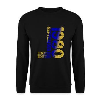 1980 Septembre Édition Limitée 43e Décoration Anniversaire - Sweat-shirt Unisexe - noir - Devant - Alina (178cm) & Michal (187cm)