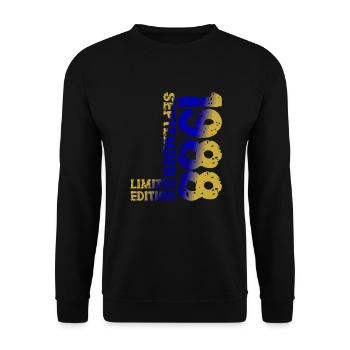 1988 September Limited Edition 35. Geburtstag Deko - Unisex Pullover - Schwarz - Vorne - Alina (178cm) & Michal (187cm)