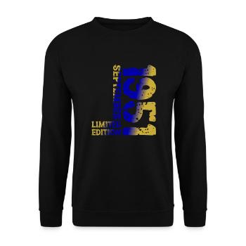 1951 September Limited Edition 72nd Birthday Deco - Unisex Sweatshirt - black - Front - Alina (178cm) & Michal (187cm)