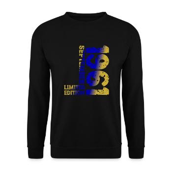 1961 September Limited Edition 62. Geburtstag Deko - Unisex Pullover - Schwarz - Vorne - Alina (178cm) & Michal (187cm)