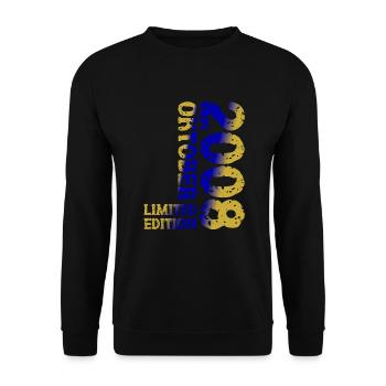 2008 octobre édition limitée 15e anniversaire Décoration - Sweat-shirt Unisexe - noir - Devant - Alina (178cm) & Michal (187cm)