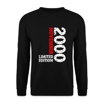 2000 novembre édition limitée 23e anniversaire décoration - Sweat-shirt Unisexe - noir - Devant - Alina (178cm) & Michal (187cm)