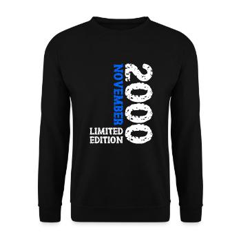 2000 novembre édition limitée 23e anniversaire décoration - Sweat-shirt Unisexe - noir - Devant - Alina (178cm) & Michal (187cm)