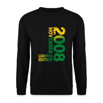 2008 Novembre Édition Limitée 15e Anniversaire Décoration - Sweat-shirt Unisexe - noir - Devant - Alina (178cm) & Michal (187cm)