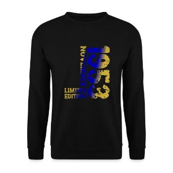 1953 November Limited Edition 70. Geburtstag Deko - Unisex Pullover - Schwarz - Vorne - Alina (178cm) & Michal (187cm)