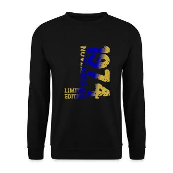 1974 novembre Limited Edition 49e anniversaire décoration - Sweat-shirt Unisexe - noir - Devant - Alina (178cm) & Michal (187cm)