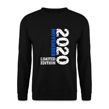 2020 Novembre Édition Limitée 3ème Anniversaire Décoration - Sweat-shirt Unisexe - noir - Devant - Alina (178cm) & Michal (187cm)