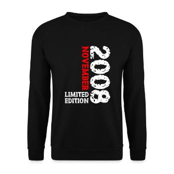 2008 Novembre Édition Limitée 15e Anniversaire Décoration - Sweat-shirt Unisexe - noir - Devant - Alina (178cm) & Michal (187cm)