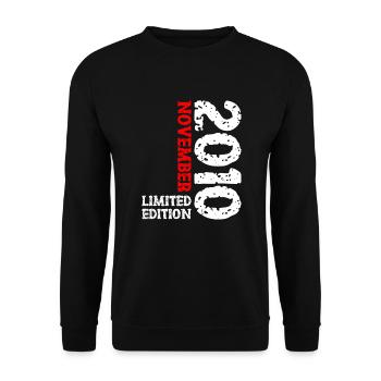2010 November Limited Edition 13th Birthday Decoration - Unisex Sweatshirt - black - Front - Alina (178cm) & Michal (187cm)